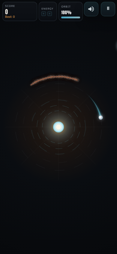 Portrait gameplay screenshot showing a glowing scrap ring approaching the player path
